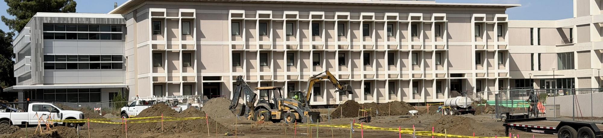 Construction near the Chemistry Building